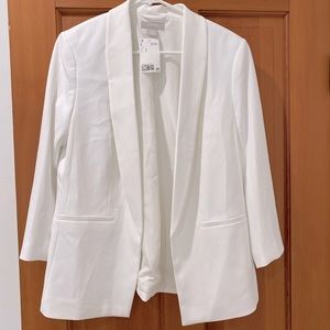 H&M white blazer